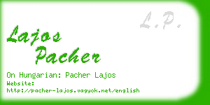 lajos pacher business card